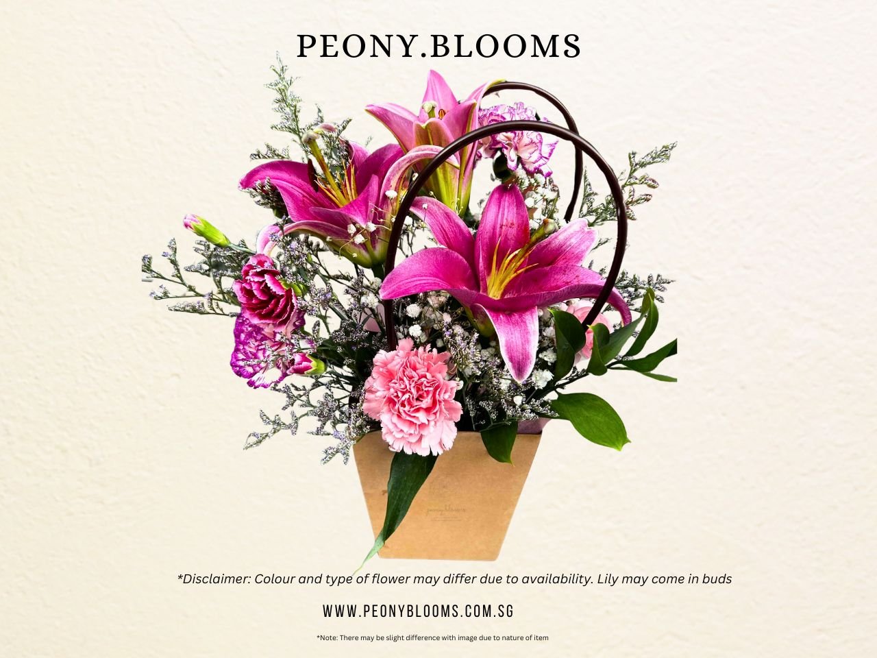 Lily Carnations Bucket