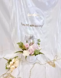 Customised Pink Rose Hot Air Balloon