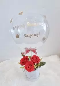 Customised Red Rose Hot Air Balloon