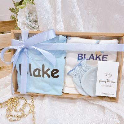 Simplistic Blue Customised Baby Hamper