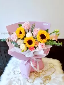 Pastel Sunflowers Galore Bouquet