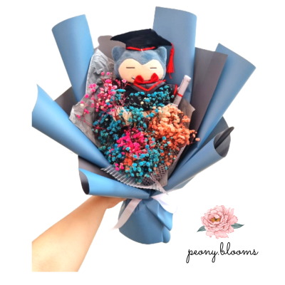Snorlex Graduation Persevered Baby Breath bouquet