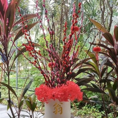 Large Pussy Willows Customisable Surname Chinese New Year Bloom Box