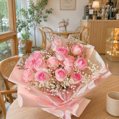 Snow Pink Roses