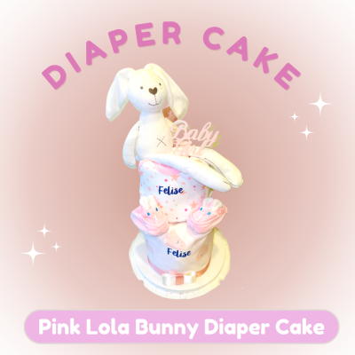 Lola Bunny Pink Diaper Cake