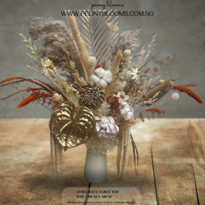 AVIRA PRESERVED FLORAL VASE HARI RAYA ARRANGEMENT