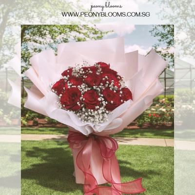 Perfect Red Roses Bouquet (VDAY)