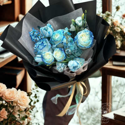 MYSTERY BLUE ROSES BOUQUET