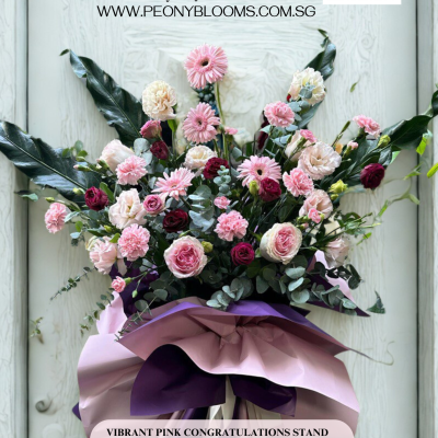 Vibrant Pink Congratulations Stand GOS22