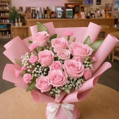 JENNY PINK BLOOMS BOUQUET (VDAY)