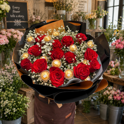 Chocolate Roses Bouquet FFBQ126R