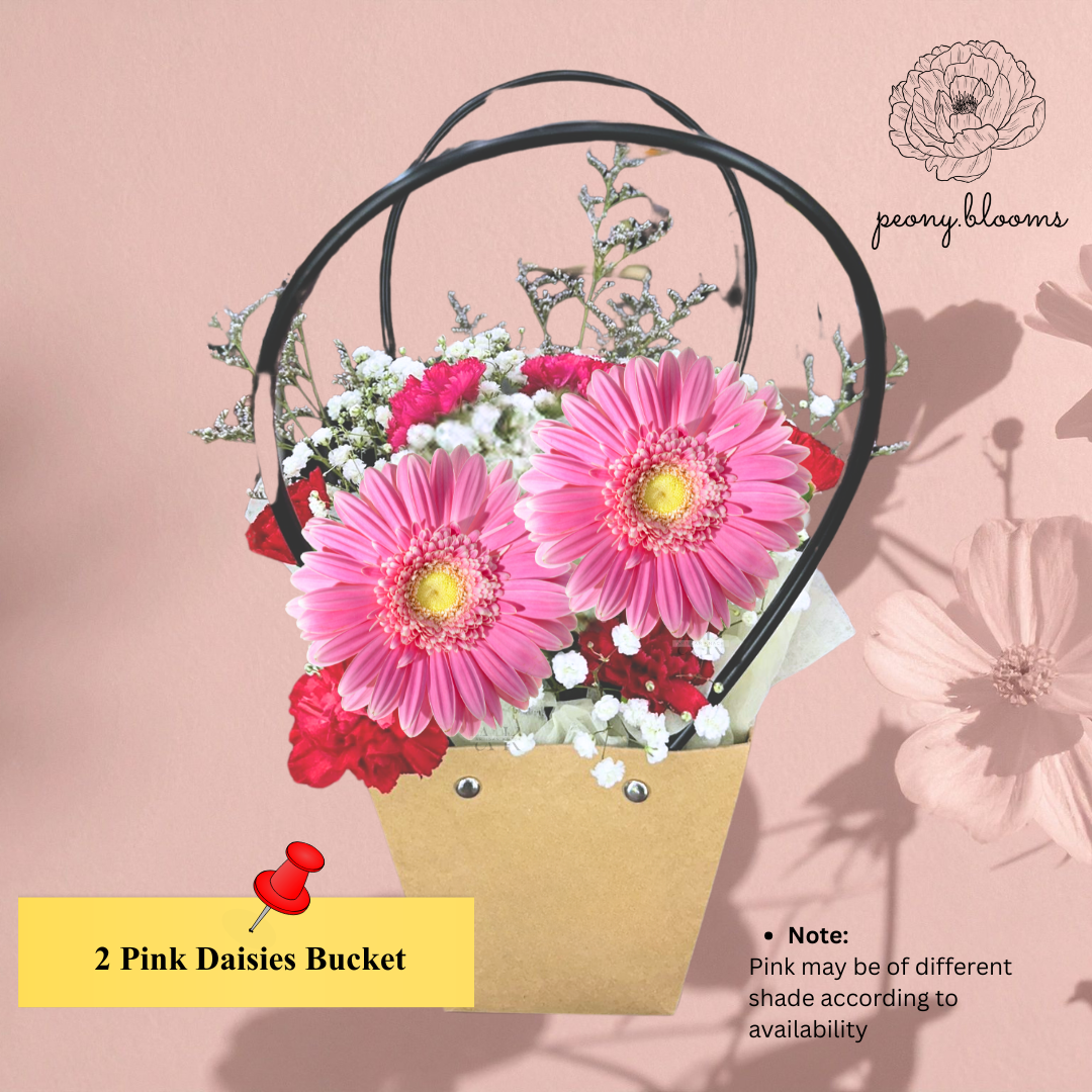 Pink Daisy Basket 
